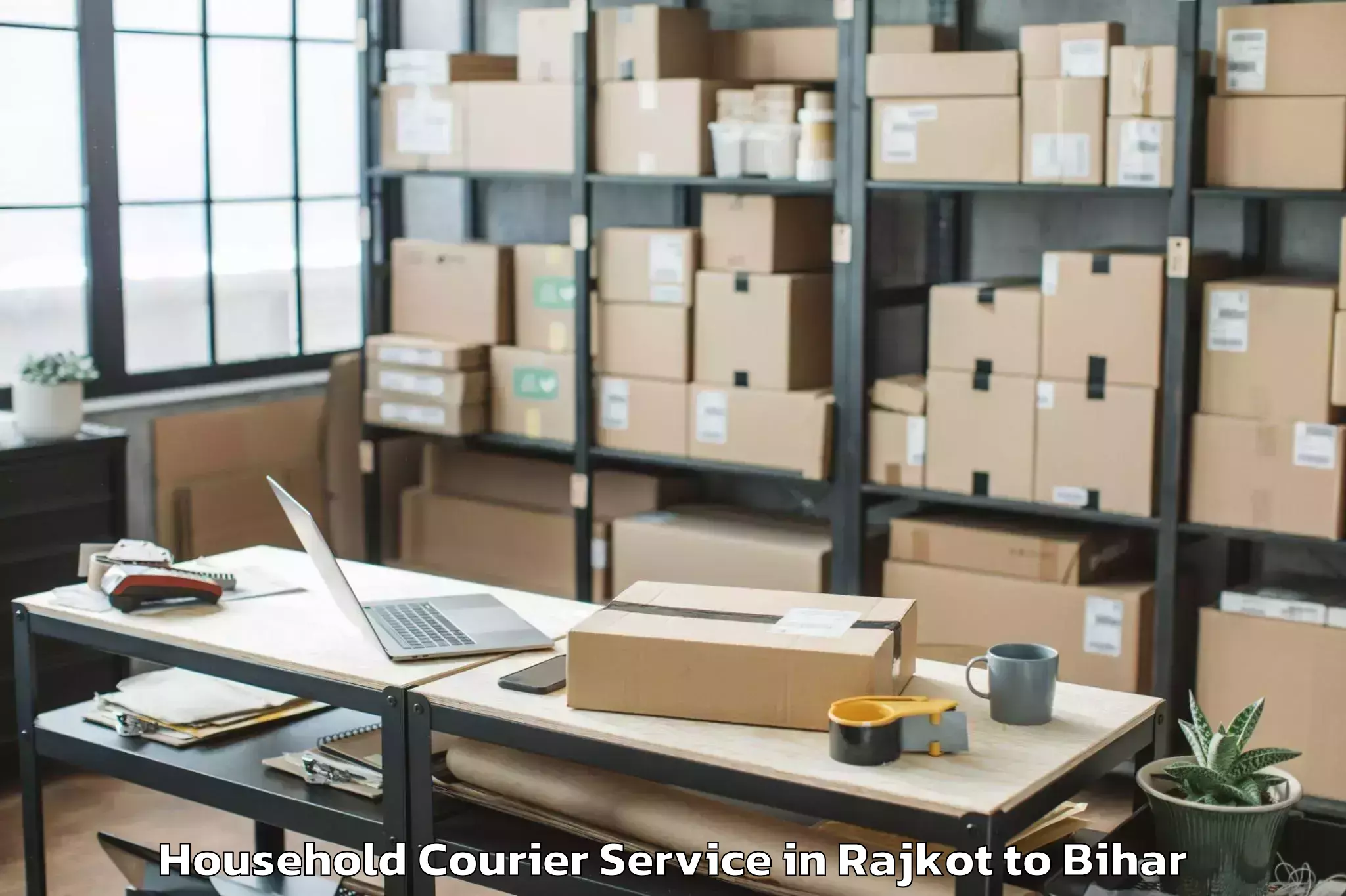 Book Rajkot to Puraini Household Courier Online